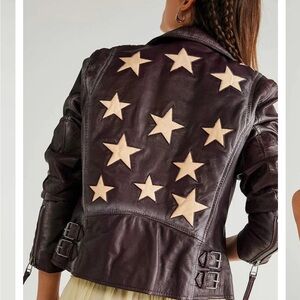 free people Christy Moro leather  jacket